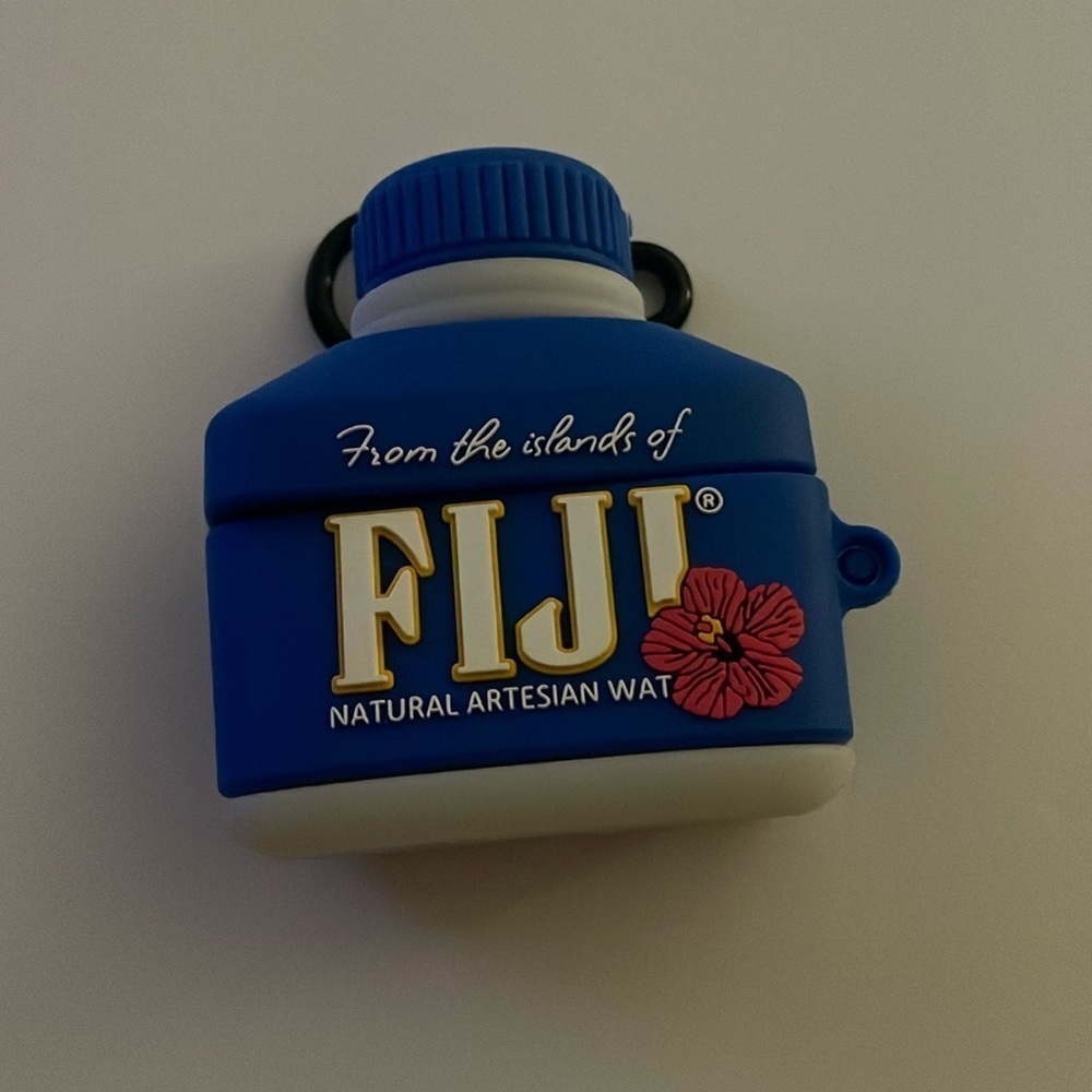 Fiji water color blue and white and little bite of pink brand new